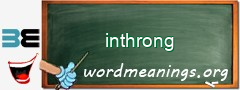 WordMeaning blackboard for inthrong
